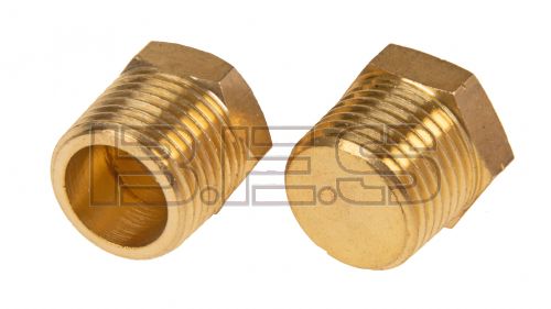 Threaded plug hex head brass BSPT & NPT