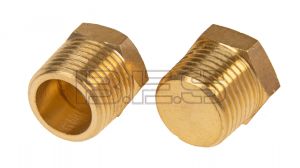 Threaded plug hex head brass BSPT & NPT