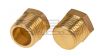Threaded plug hex head brass BSPT & NPT