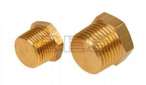 Brass Solid Hex Male BSPT and NPT Blanking Plug